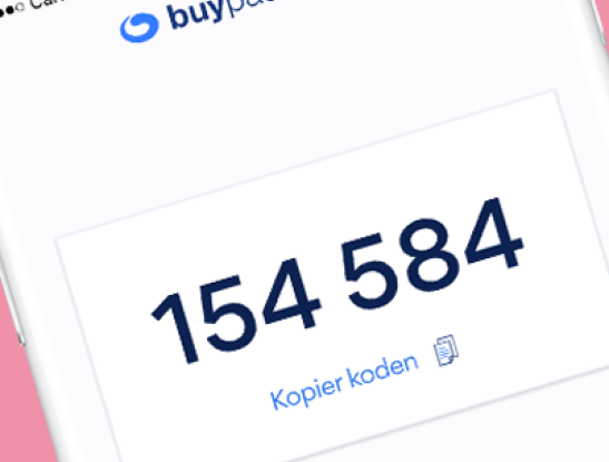 Buypass Code app that displays one-time code Buypass Code app that displays one-time code